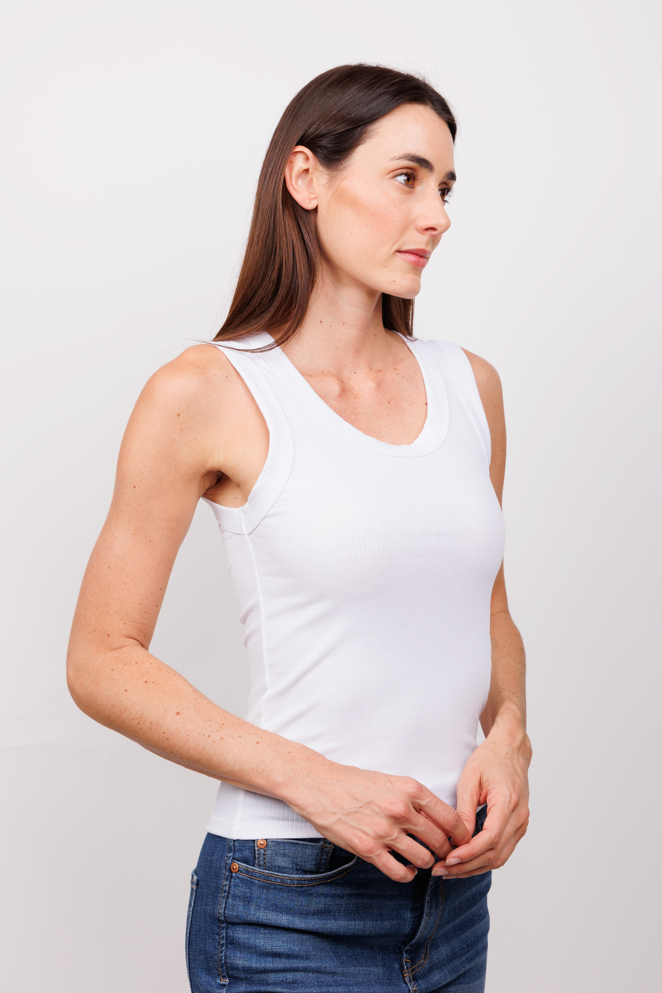 Blusa Juvenil Sin Manga Camiseta Dama Slim Fit