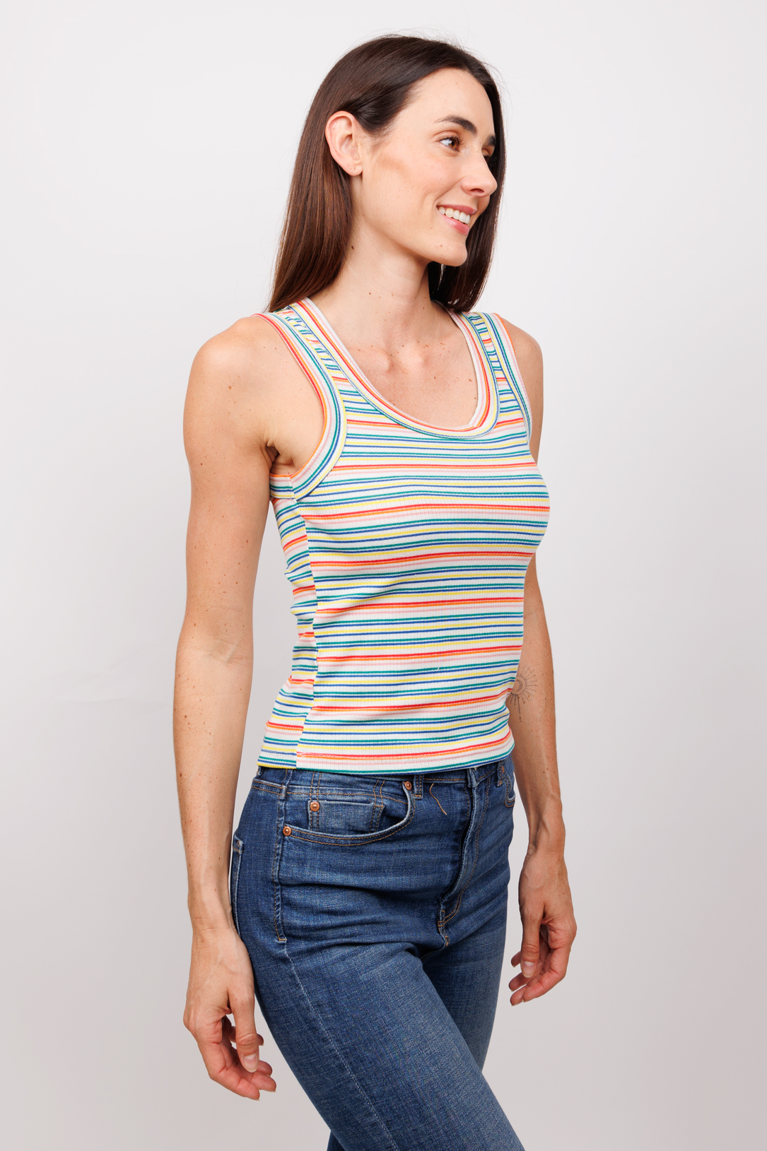 Blusa Juvenil Sin Manga Camiseta Dama Slim Fit